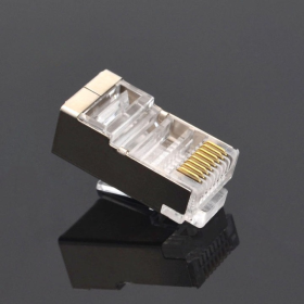 NeiX RJ45 CAT6 EZ FTP Shielded Pass-Through Connectors – Pack of 100 - Image 3