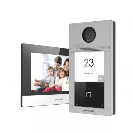 Kit Interphone Vidéo Sans Fil Antivandale - Hikvision DS-KIS604-S